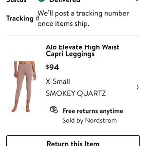 Alo yoga high waisted t Capri leggings XS